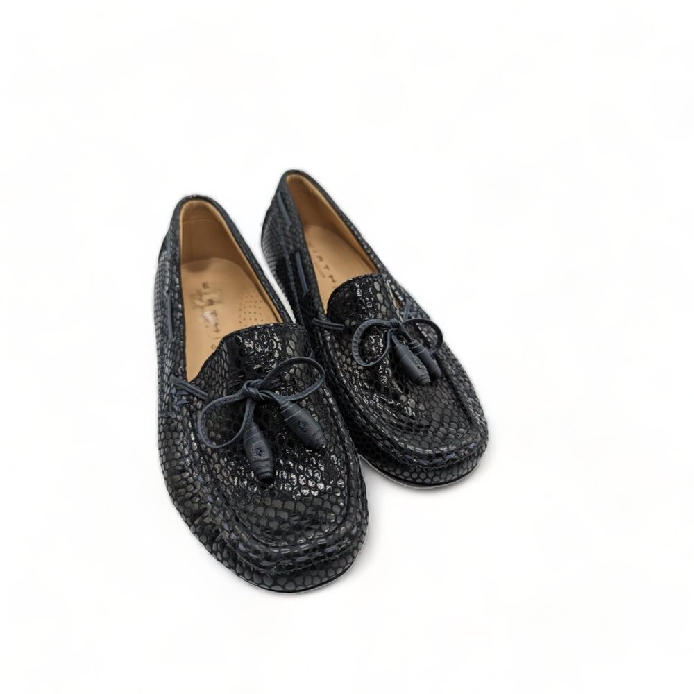 WIRTH 6.5M Mcassin Loafer Tassels Genuine Leather Black Arch Support Comfort